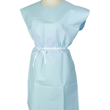 Apex™ Patient Exam Gown, Medium/Large, Blue Apex™