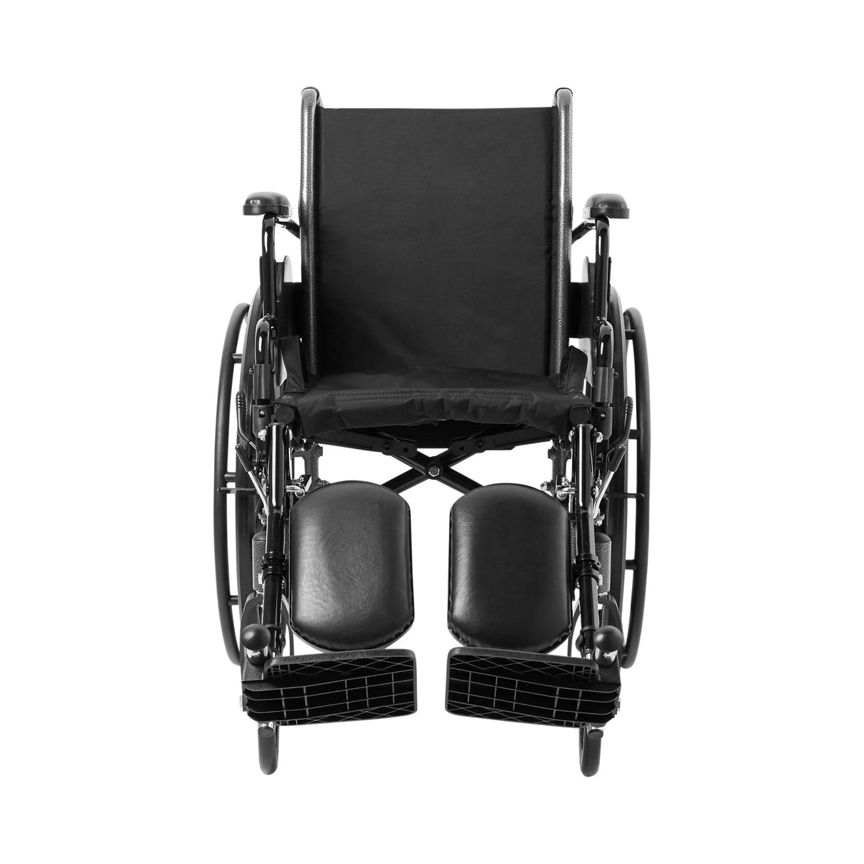 Lightweight Wheelchair McKesson Dual Axle Desk Length Arm Swing-Away Footrest Black Upholstery 16 Inch Seat Width Adult 300 lbs. Weight Capacity McKesson