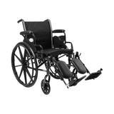 Lightweight Wheelchair McKesson Dual Axle Desk Length Arm Swing-Away Footrest Black Upholstery 18 Inch Seat Width Adult 300 lbs. Weight Capacity McKesson