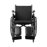 Lightweight Wheelchair McKesson Dual Axle Desk Length Arm Swing-Away Footrest Black Upholstery 18 Inch Seat Width Adult 300 lbs. Weight Capacity McKesson