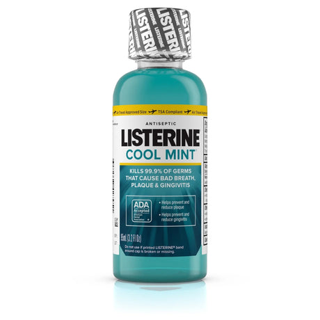 Listerine® Cool Mint® Antiseptic Mouthwash, 3.2 oz. Bottle Listerine®
