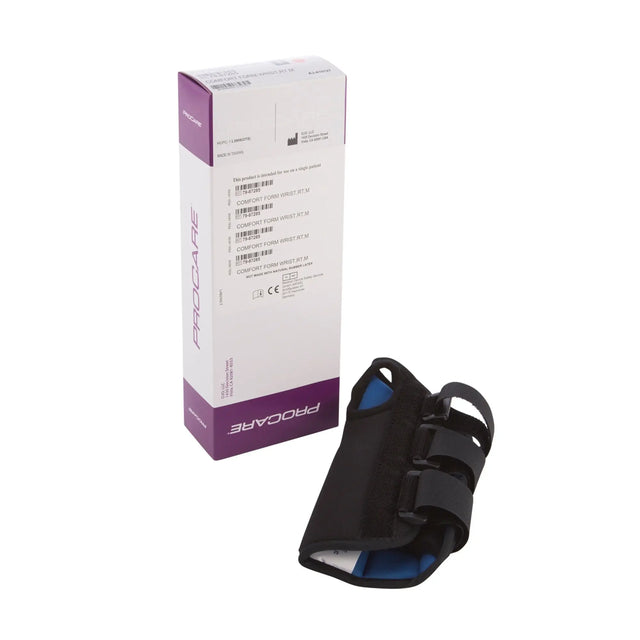 Wrist Splint ProCare ComfortForm Palmar Stay, Aluminum/Foam/Lycra, Black ProCare® ComfortFORM™