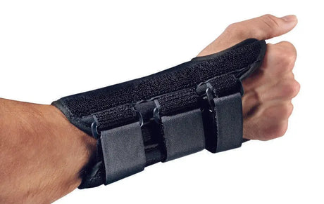 Wrist Splint ProCare ComfortForm Palmar Stay, Aluminum/Foam/Lycra, Black, Right Hand, Small ProCare® ComfortFORM™