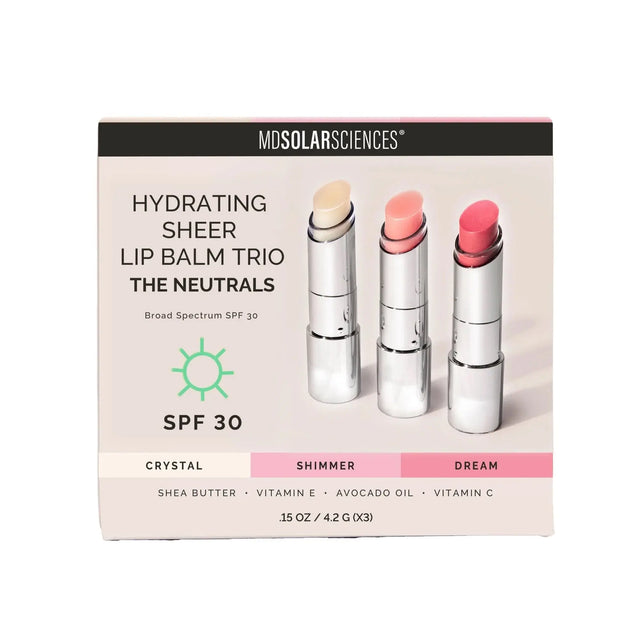 MDSolarSciences® Hydrating Sheer Lip Balm, Neutrals Trio MDSolarsciences™ Hydrating Sheer SPF 30