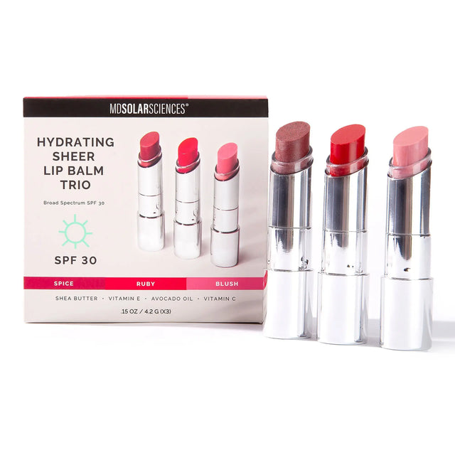 MDSolarSciences® Hydrating Sheer Lip Balm, Vivids Trio MDSolarsciences™ Hydrating Sheer