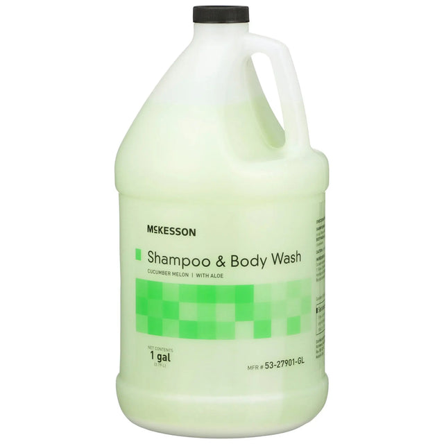 McKesson 2 in 1 Shampoo and Body Wash, Cucumber Melon Scent, 1 Gallon Jug McKesson