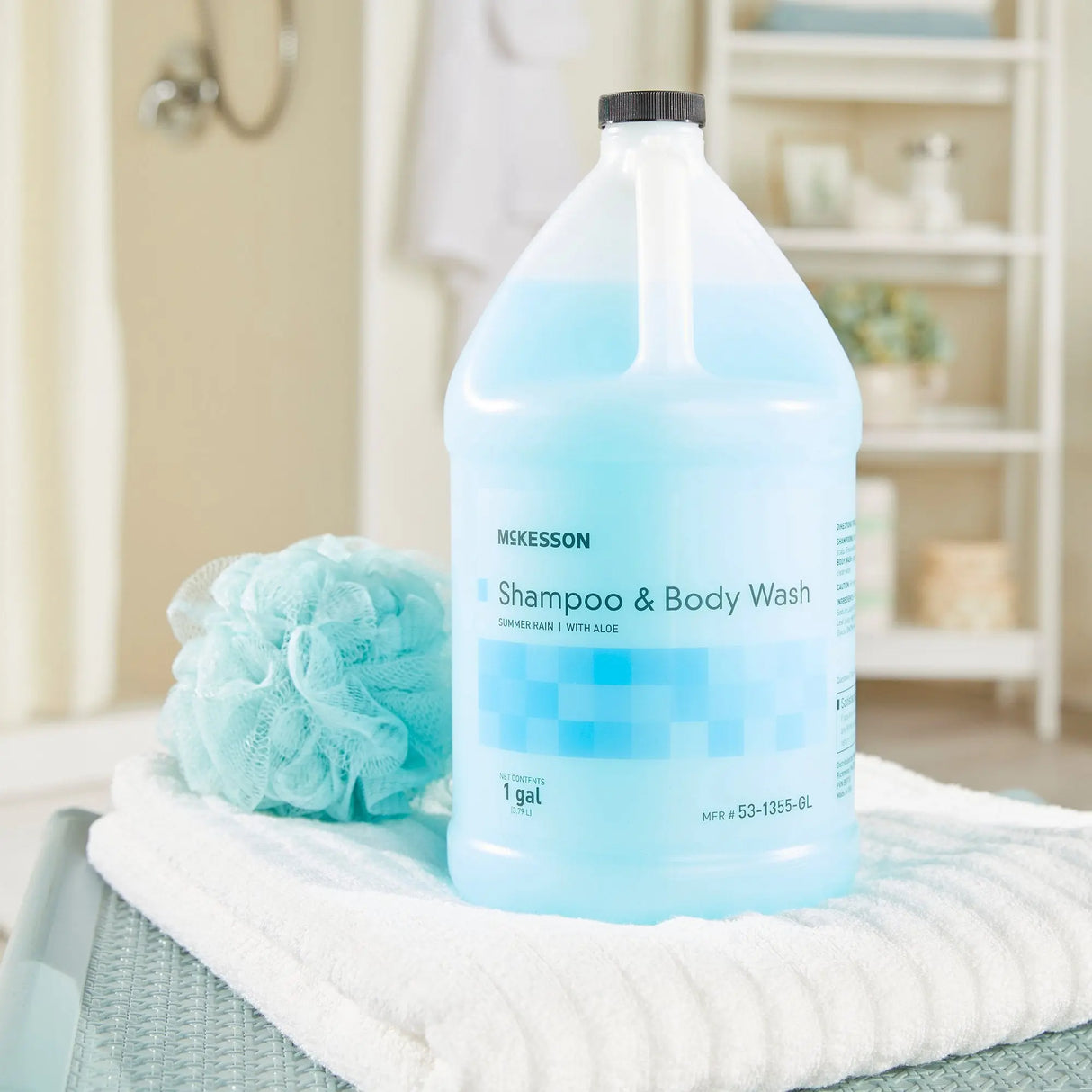 McKesson 2-in-1 Shampoo and Body Wash, Summer Rain Scent, 1 Gallon Jug McKesson