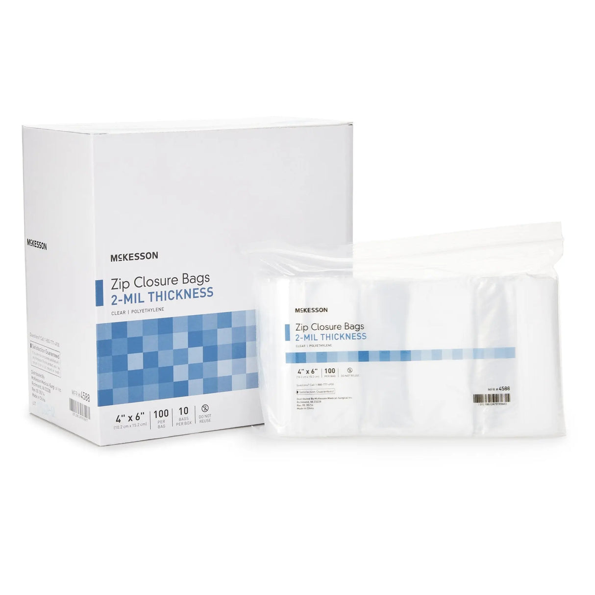 McKesson 4 X 6 Inch Zip Closure Bag McKesson