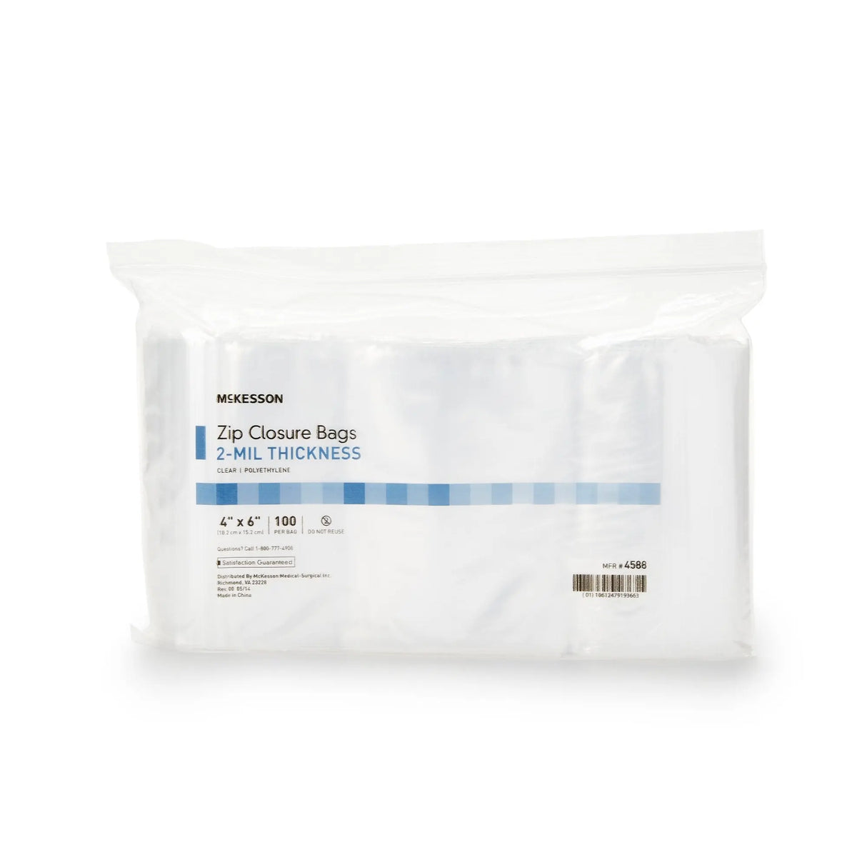 McKesson 4 X 6 Inch Zip Closure Bag McKesson