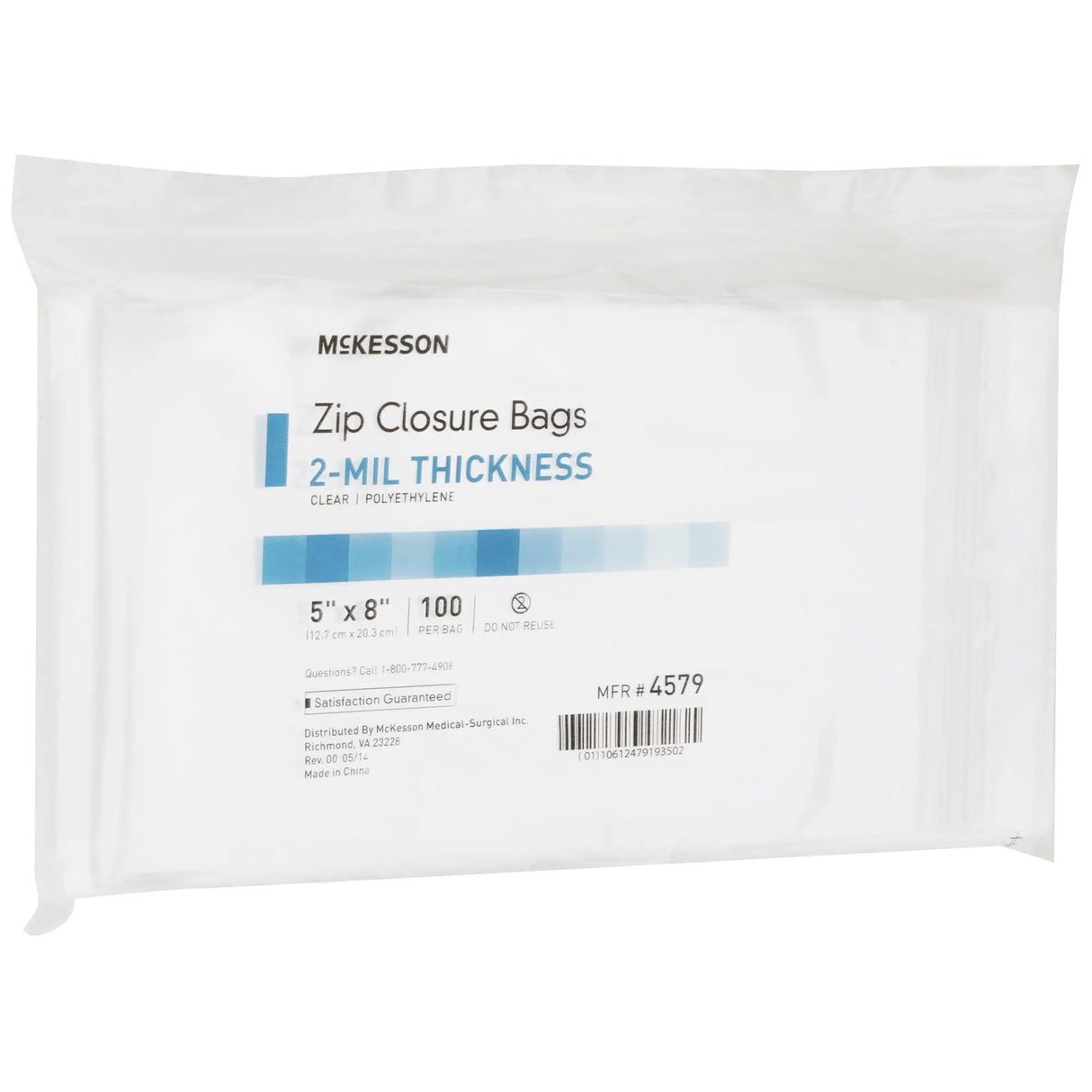 McKesson 5 X 8 Inch Zip Closure Bag McKesson