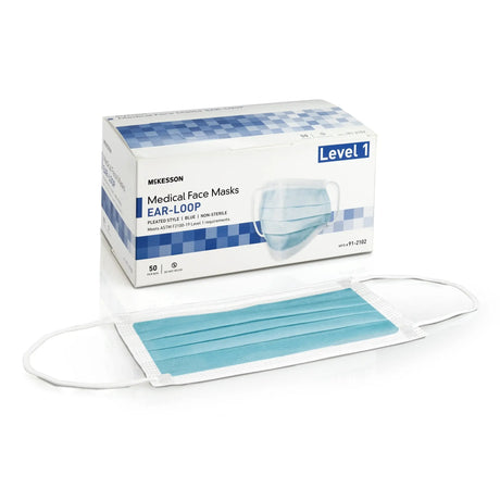 McKesson ASTM Level 1 Medical Face Masks, Blue McKesson