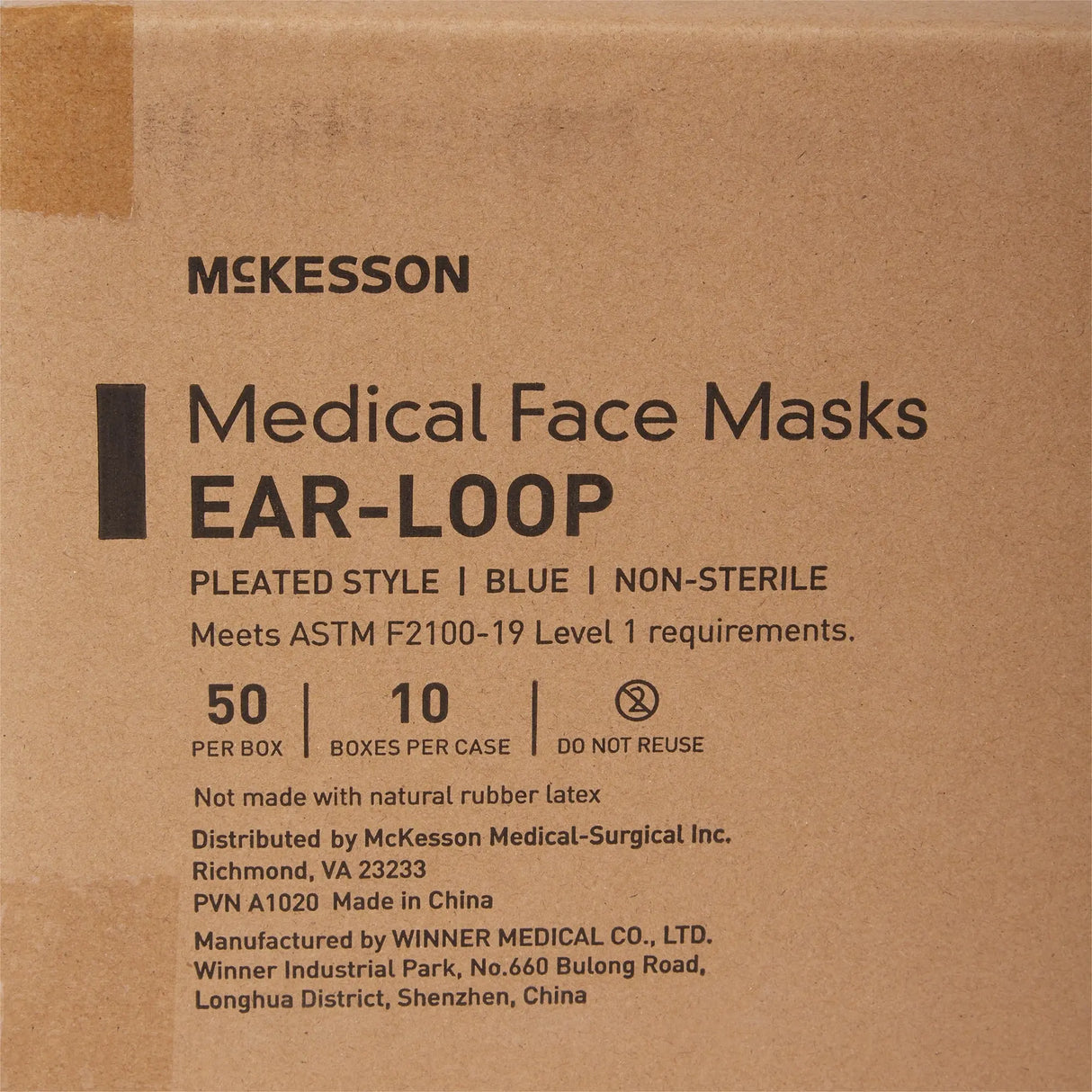 McKesson ASTM Level 1 Medical Face Masks, Blue McKesson