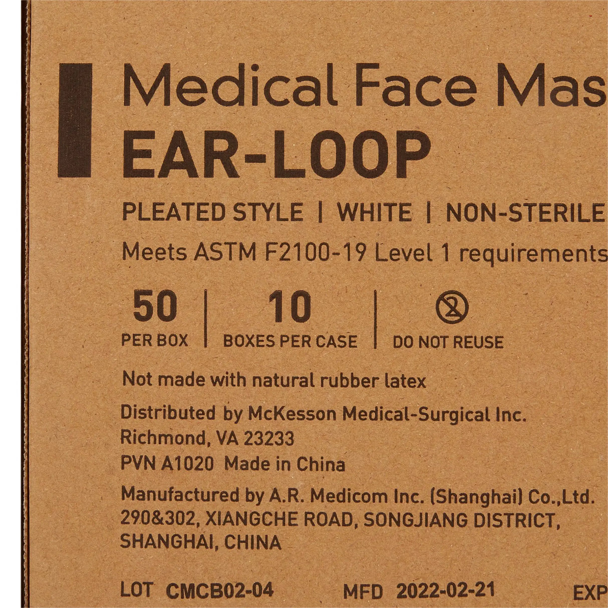 McKesson ASTM Level 1 Medical Face Masks, White McKesson