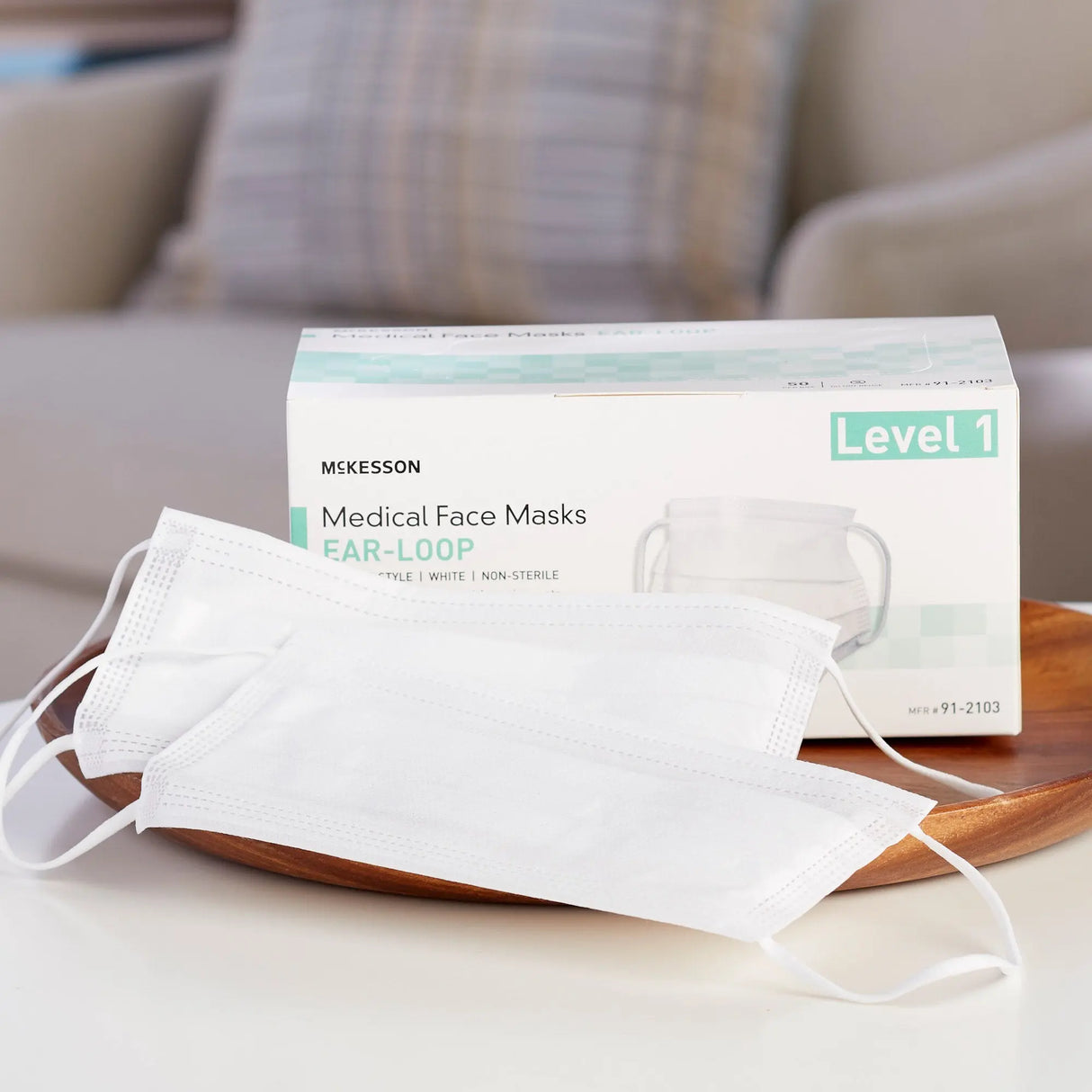 McKesson ASTM Level 1 Medical Face Masks, White McKesson