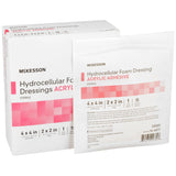 McKesson Acrylic Adhesive with Border Foam Dressing, 4 x 4 Inch McKesson