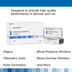 McKesson Alkaline Battery, 9V Cell McKesson