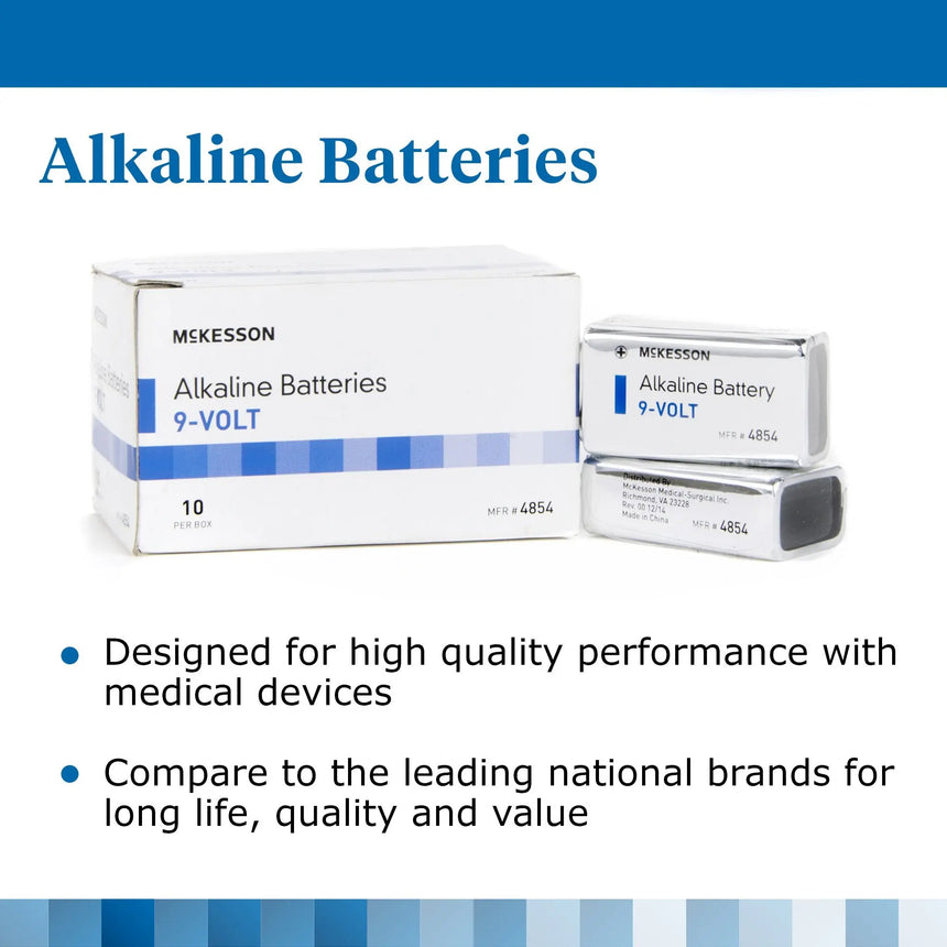 McKesson Alkaline Battery, 9V Cell McKesson