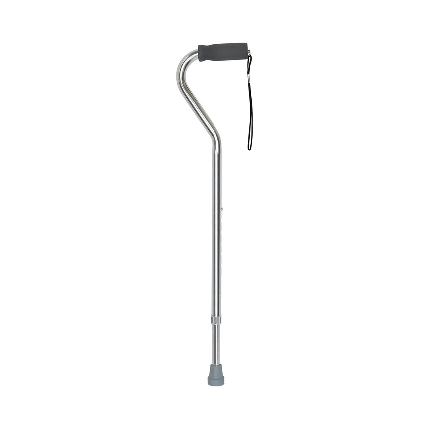 McKesson Aluminum Silver Offset Cane, 30 – 39 Inch Height McKesson
