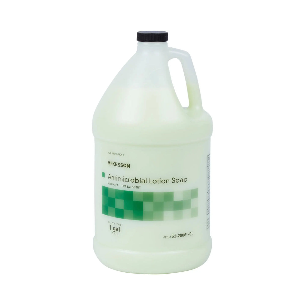 McKesson Antimicrobial Lotion Soap, Herbal Scent, 1-gal Jug, Green, 0.95% Strength - getMovility