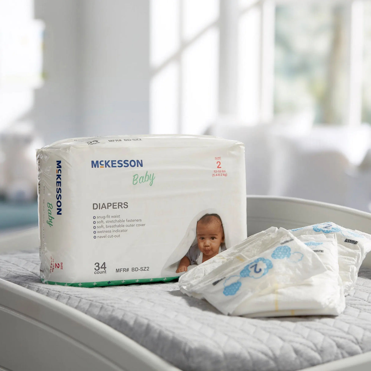 McKesson Baby Diapers, Size 2 McKesson