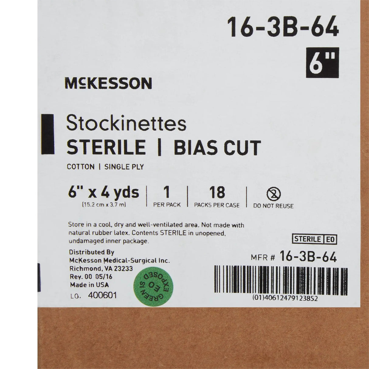 McKesson Bias Cut Stockinette, 6 Inch x 4 Yard McKesson