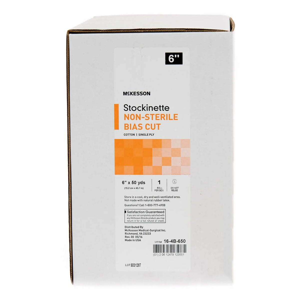 McKesson Bias Cut Stockinette, 6 Inch x 50 Yard McKesson