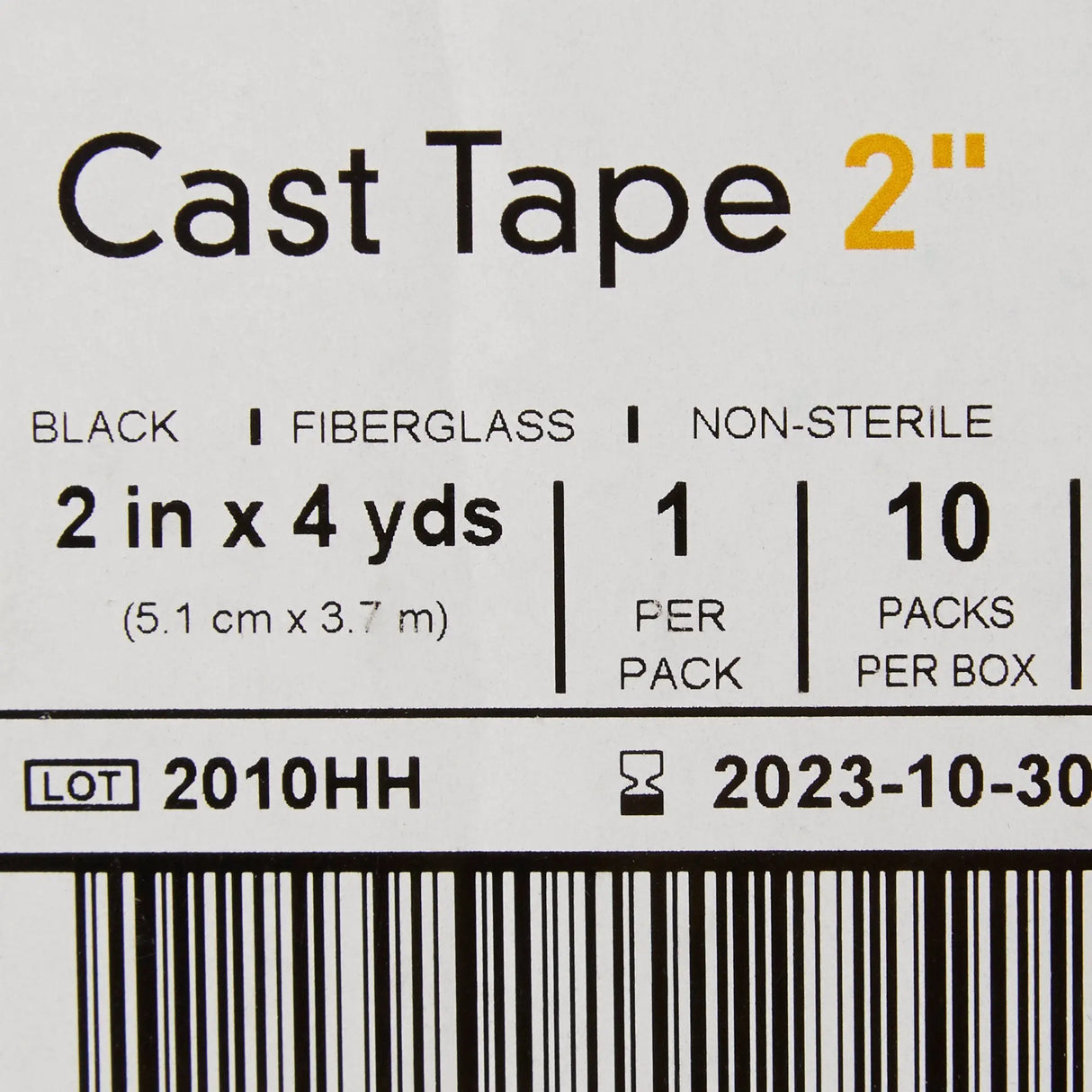 McKesson Black Cast Tape, 2 Inch x 4 Yard McKesson