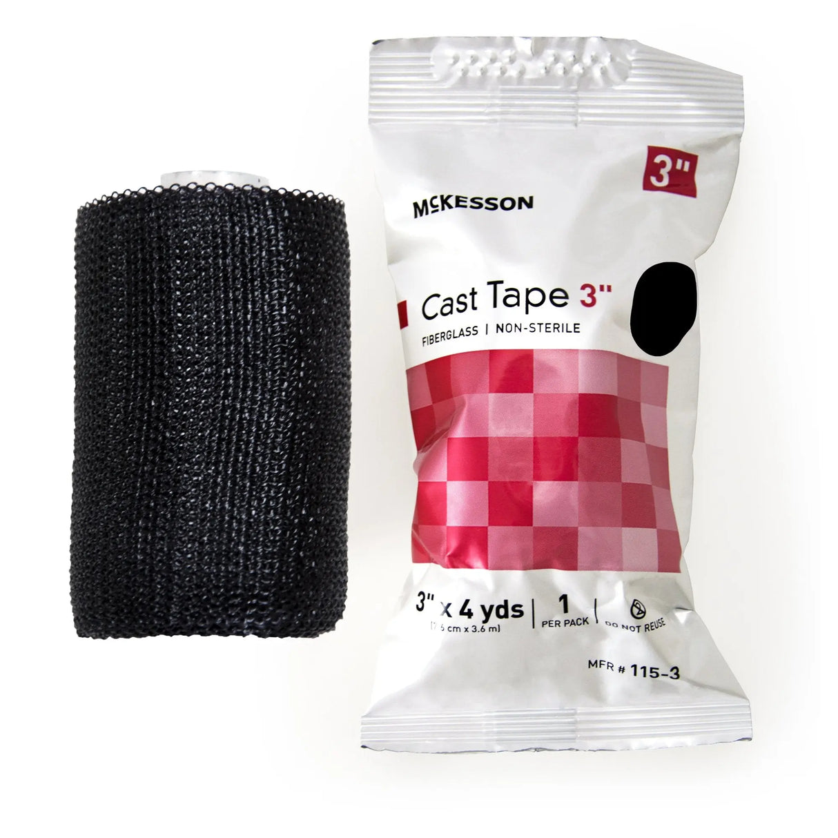 McKesson Black Cast Tape, 3 Inch x 4 Yard McKesson