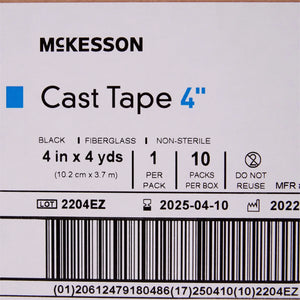 McKesson Black Cast Tape, 4 Inch x 4 Yard McKesson