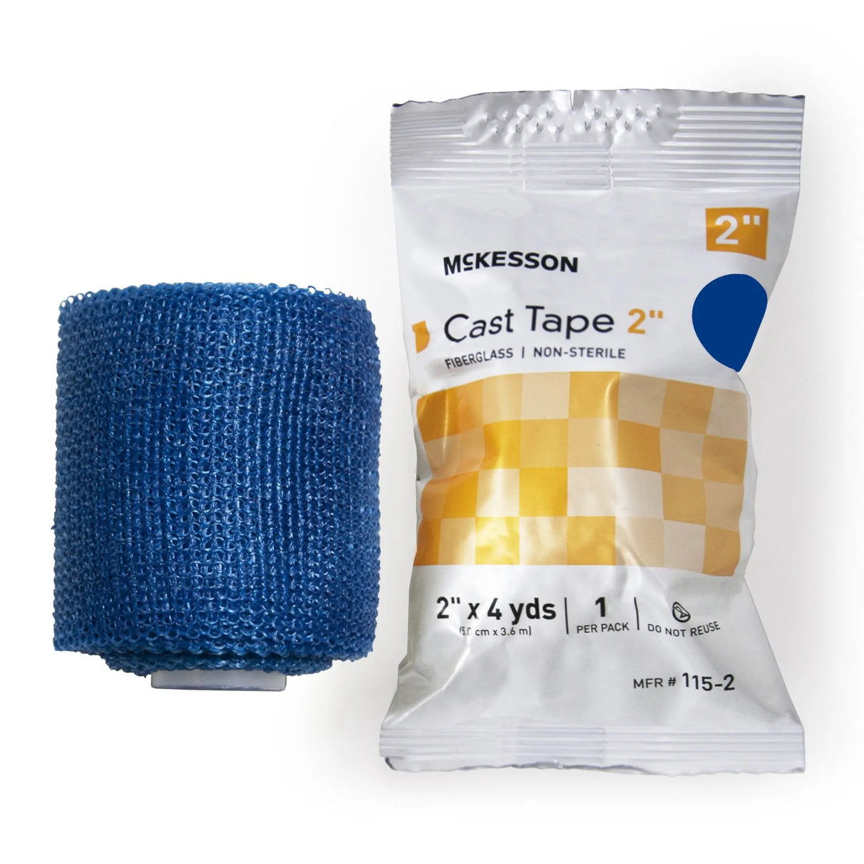 McKesson Blue Cast Tape, 2 Inch x 4 Yard McKesson