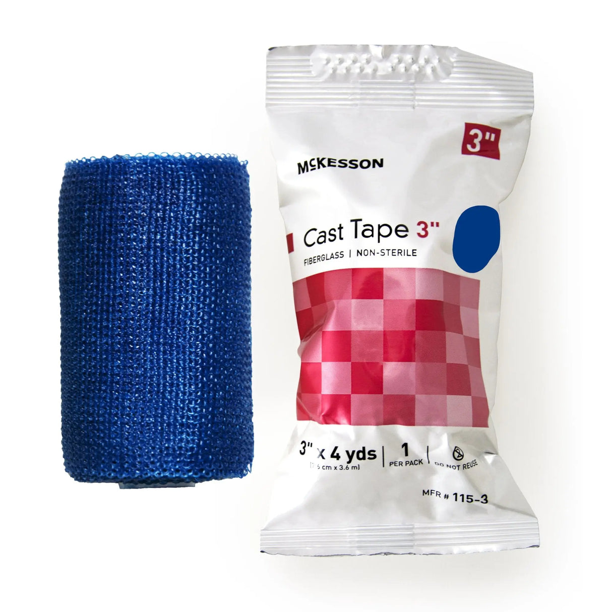 McKesson Blue Cast Tape, 3 Inch x 4 Yard McKesson