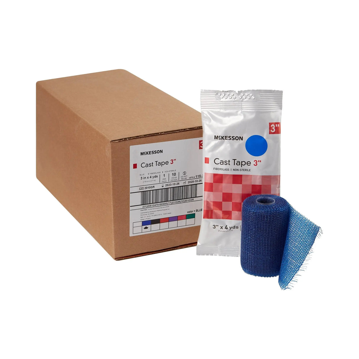 McKesson Blue Cast Tape, 3 Inch x 4 Yard McKesson