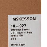 McKesson Blue Flat Stretcher Sheet, 40 x 72 Inch McKesson