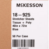 McKesson Blue Flat Stretcher Sheet, 40 x 72 Inch McKesson