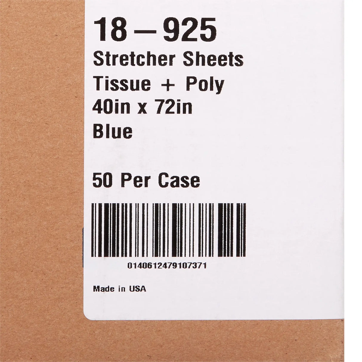 McKesson Blue Flat Stretcher Sheet, 40 x 72 Inch McKesson