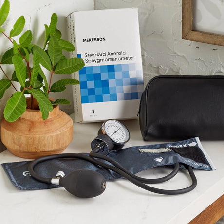 McKesson Brand Aneroid Sphygmomanometer with Cuff, 2-Tube, Pocket-Size, Handheld - getMovility