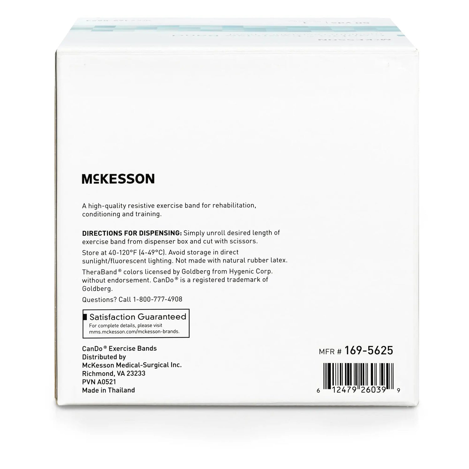 McKesson CanDo® Exercise Resistance Band, Black, 5 Inch x 50 Yard, X-Heavy Resistance McKesson CanDo®