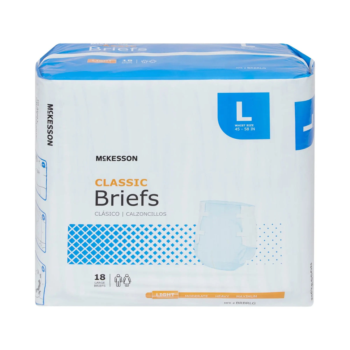 McKesson Classic Light Absorbency Incontinence Brief, Large McKesson Classic