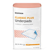 McKesson Classic Light Absorbency Underpad, 23 x 36 Inch McKesson Classic Plus