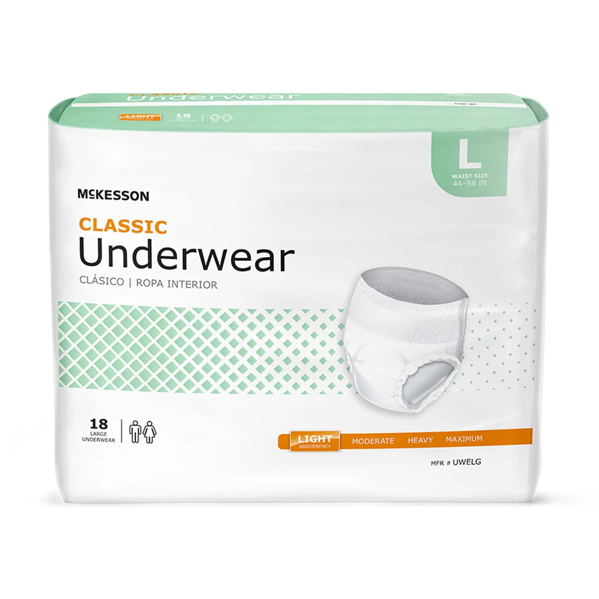 McKesson Classic Light Absorbent Underwear, Large McKesson Classic