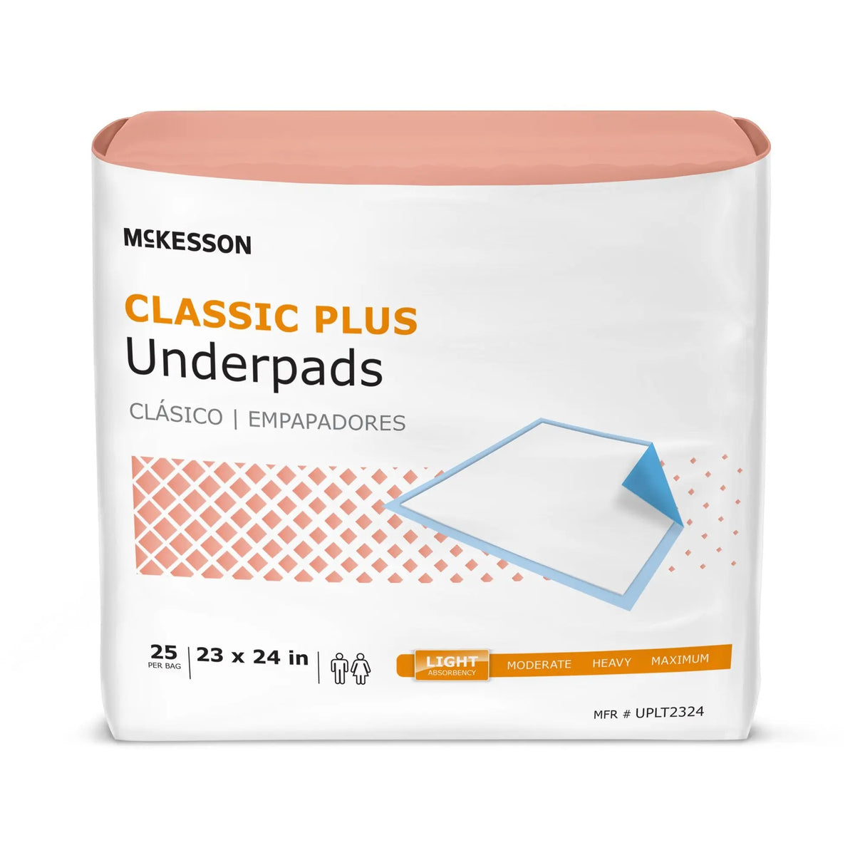 McKesson Classic Plus Underpad, 23 x 24 Inch McKesson Classic Plus