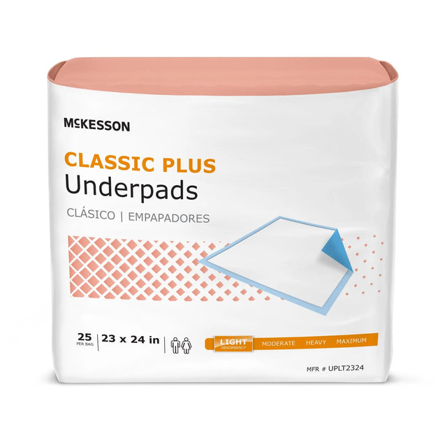 McKesson Classic Plus Underpad, 23 x 24 Inch McKesson Classic Plus