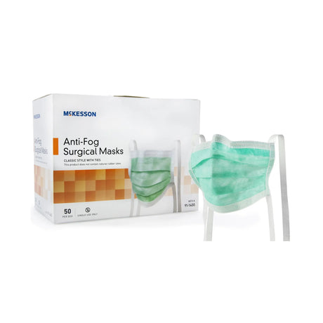 McKesson Classic Style Anti-Fog Surgical Mask, Green McKesson