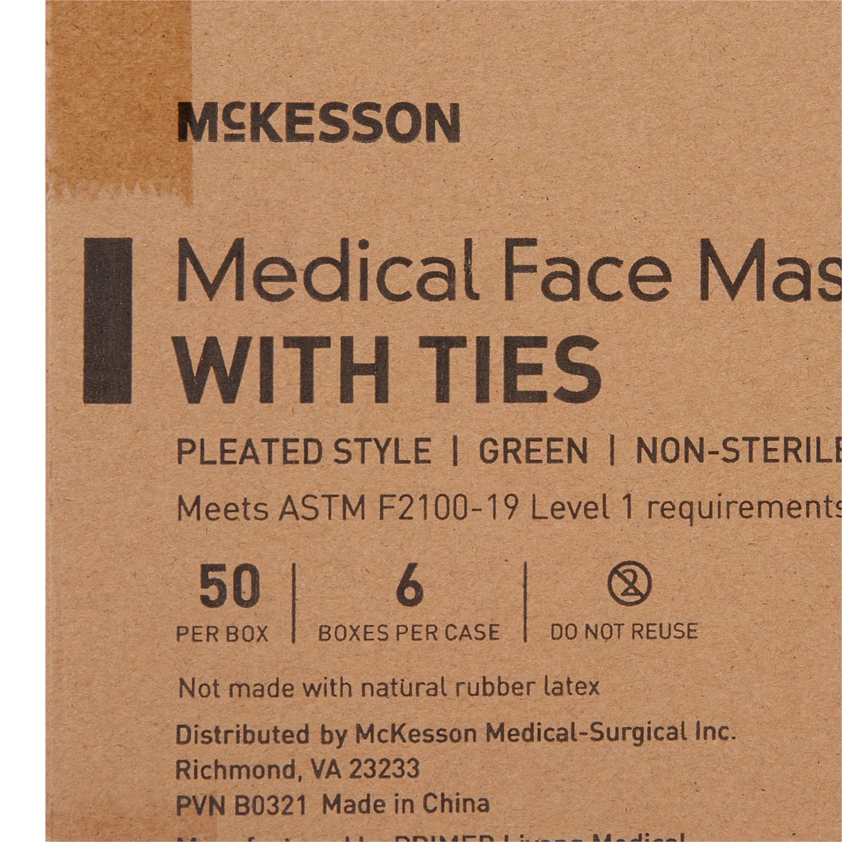 McKesson Classic Style Anti-Fog Surgical Mask, Green McKesson