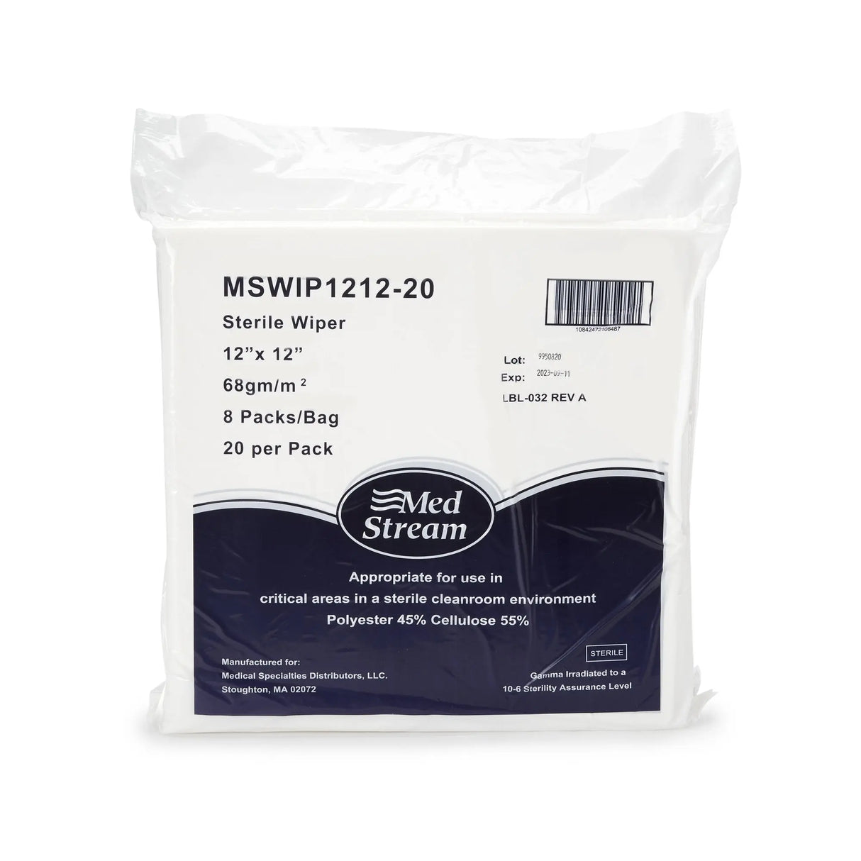 McKesson Cleanroom Wipes, 12 x 12 in. McKesson