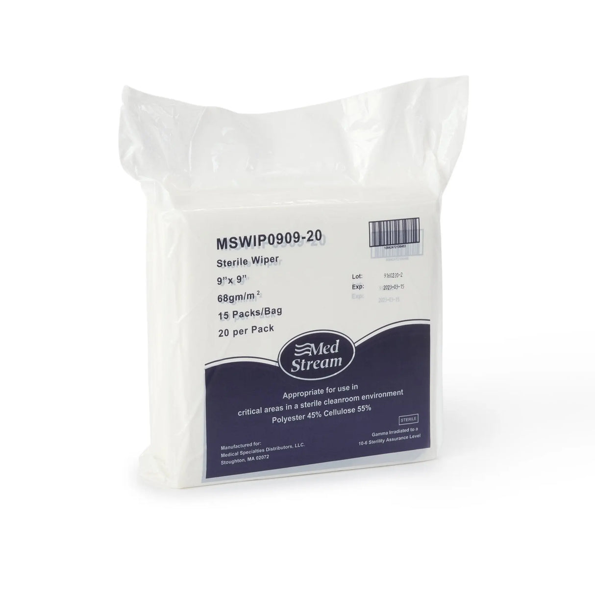 McKesson Cleanroom Wipes, 9 X 9 Inch McKesson