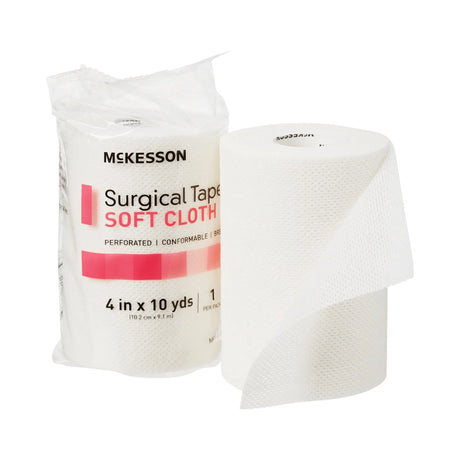 McKesson Cloth Medical Tape, 4 Inch x 10 Yard, White McKesson