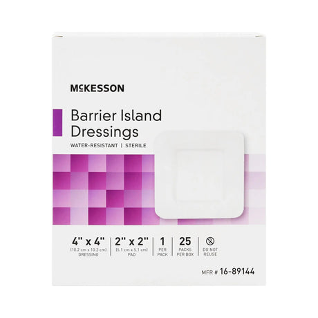 McKesson Composite Barrier Island Dressing, 4 x 4 Inch McKesson