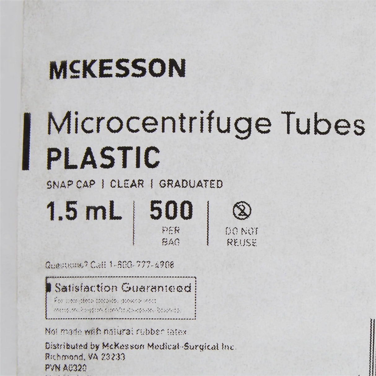 McKesson Conical Bottom Microcentrifuge Tube, 1.5 mL McKesson