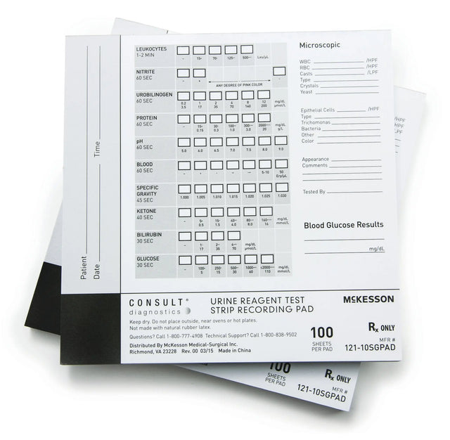 McKesson Consult™ Urine Reagent Test Strip Recording Pad McKesson Consult™